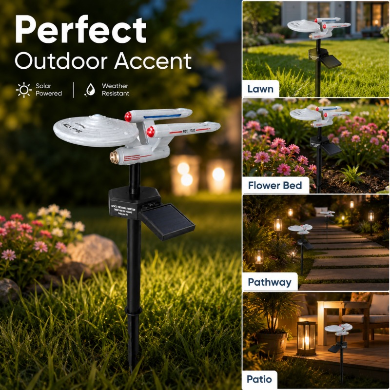 Smart Garden Light Camera - Star Trek USS Enterprise Solar Garden