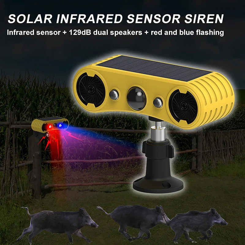Smart Garden Light Camera - Solar Motion Sensor Alarm LED Red