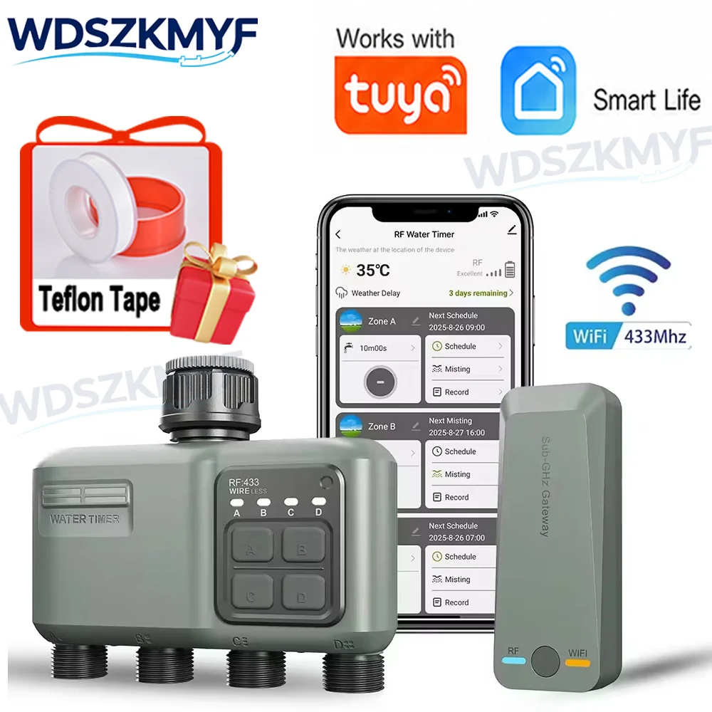 Smart Garden Devices - WiFi RF433 Smart Garden Sprinkler Water