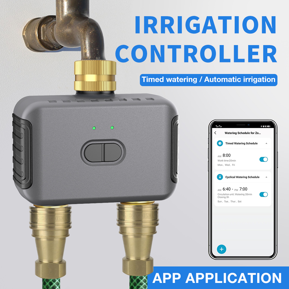 Smart Garden Devices - Tuya 2 Zone Watering Timer Garden