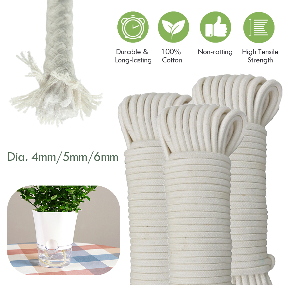 Smart Garden Sprinkler System - 4/5/6mm Self Watering Cotton Wick Cord