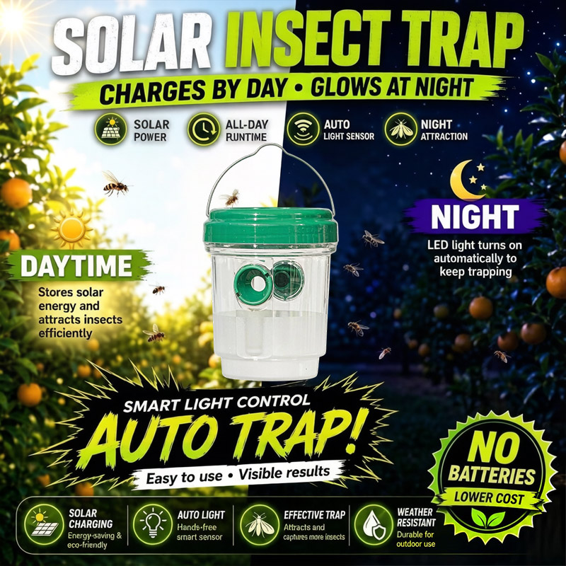 Solar Powered Fruit Fly Traps  - đánh giá và giá Smart Garden Light Camera