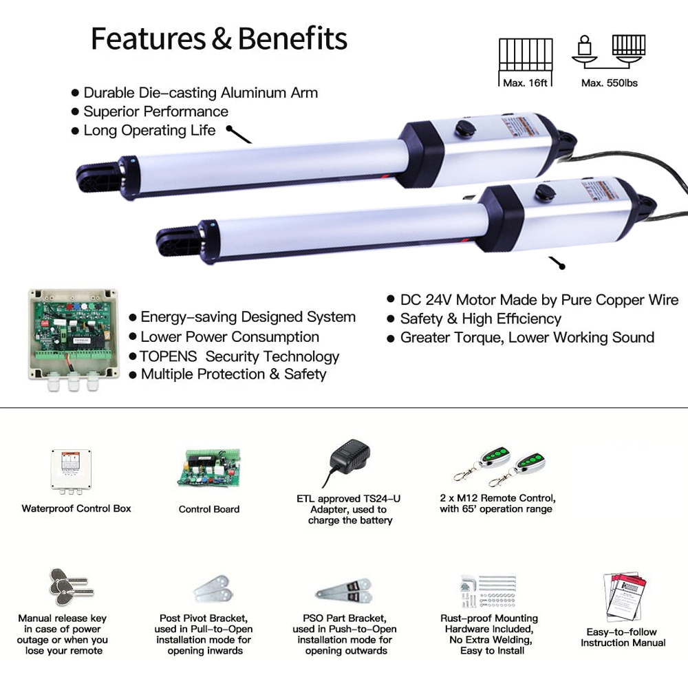 MK702 200KG Auto Swing Gate Op - đánh giá và giá Smart Garden Apple