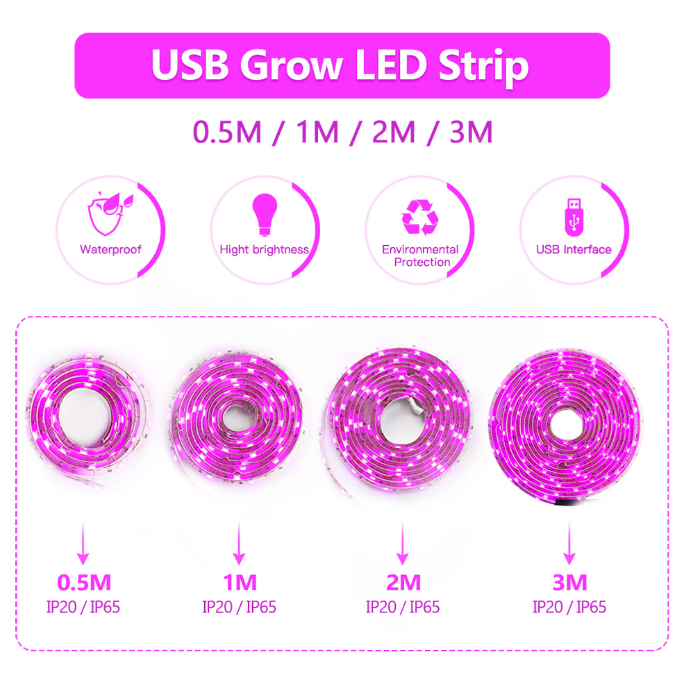 USB Suốt LED Phát Triển Đèn Dâ - đánh giá và giá Led Plant Light Strip