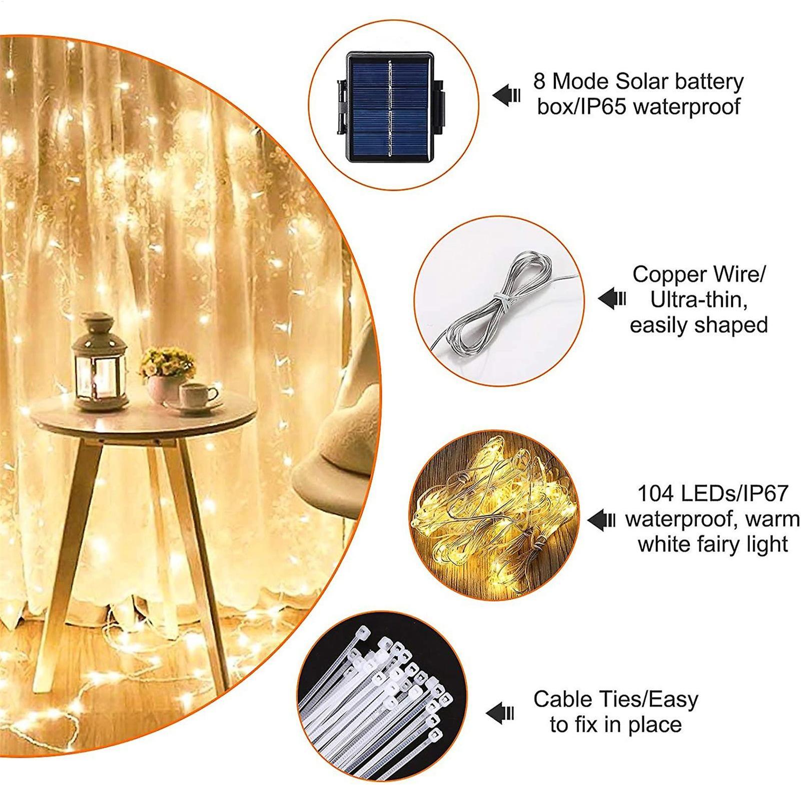 Solar Umbrella String Light 10 - đánh giá và giá Smart Garden Light Camera