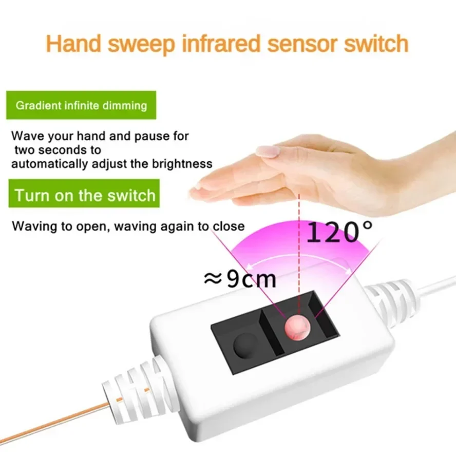 USB Touch Switch Dimmable 5V L - đánh giá và giá Led Plant Light Strip