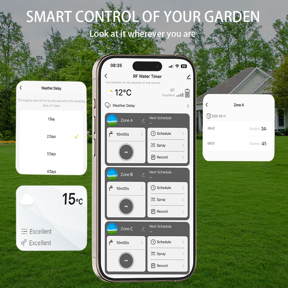 Tuya Wifi+RF433 3-outlet Water - đánh giá và giá Smart Garden Timer